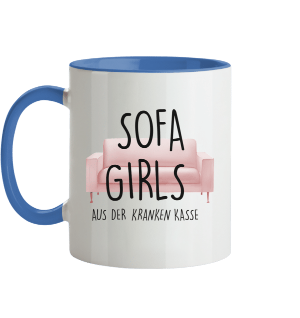 SOFA GIRLS - Aus der kranken Kasse - Tasse zweifarbig – Bild 7
